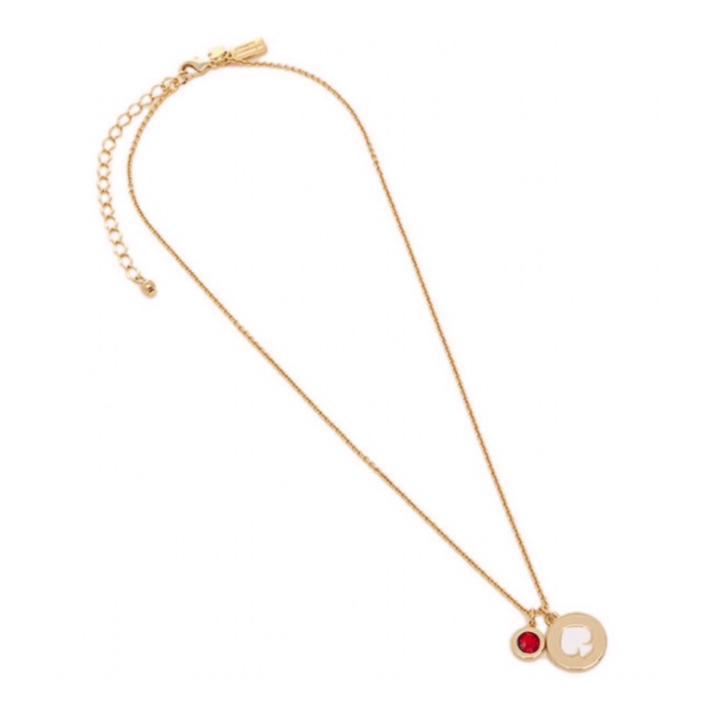 KATE SPADE • Spot The Spade Necklace Red Gem - Picture 4 of 5